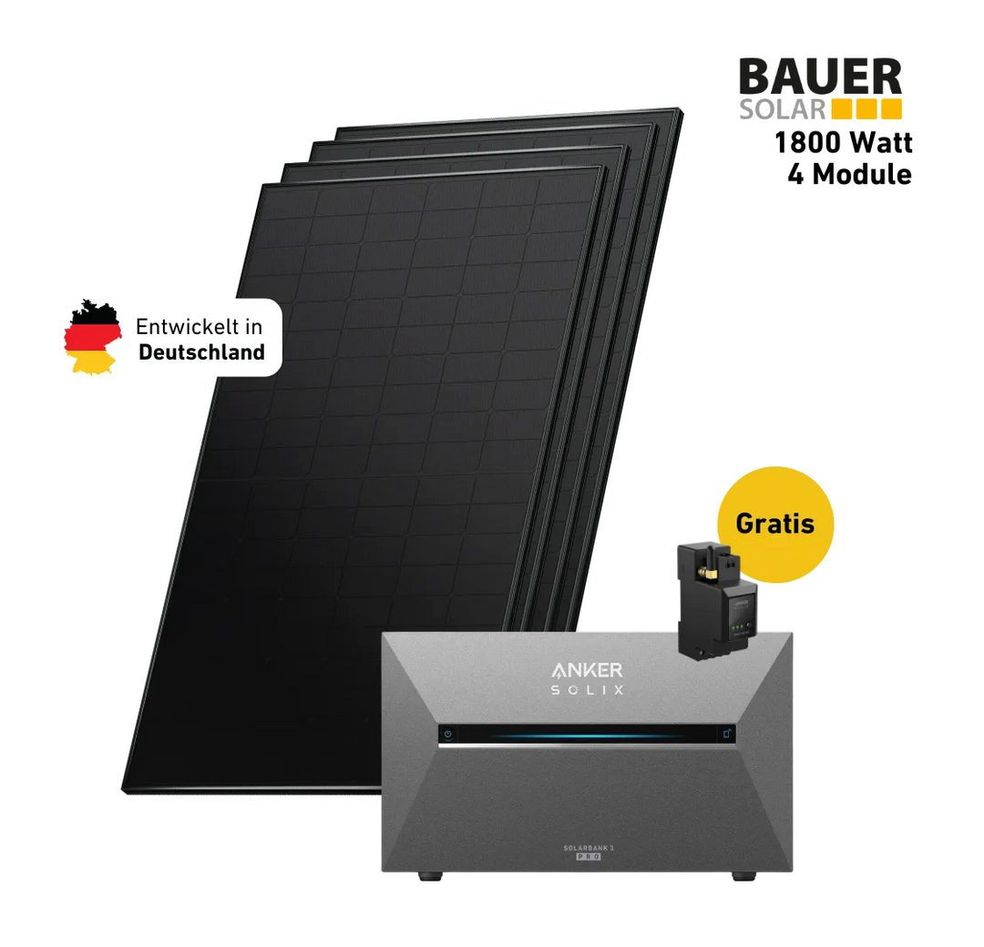 Balkonstrom Balkonkraftwerk 1800W mit Speicher