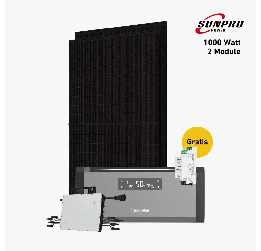 Balkonstrom Balkonkraftwerk 1000W + Speicher