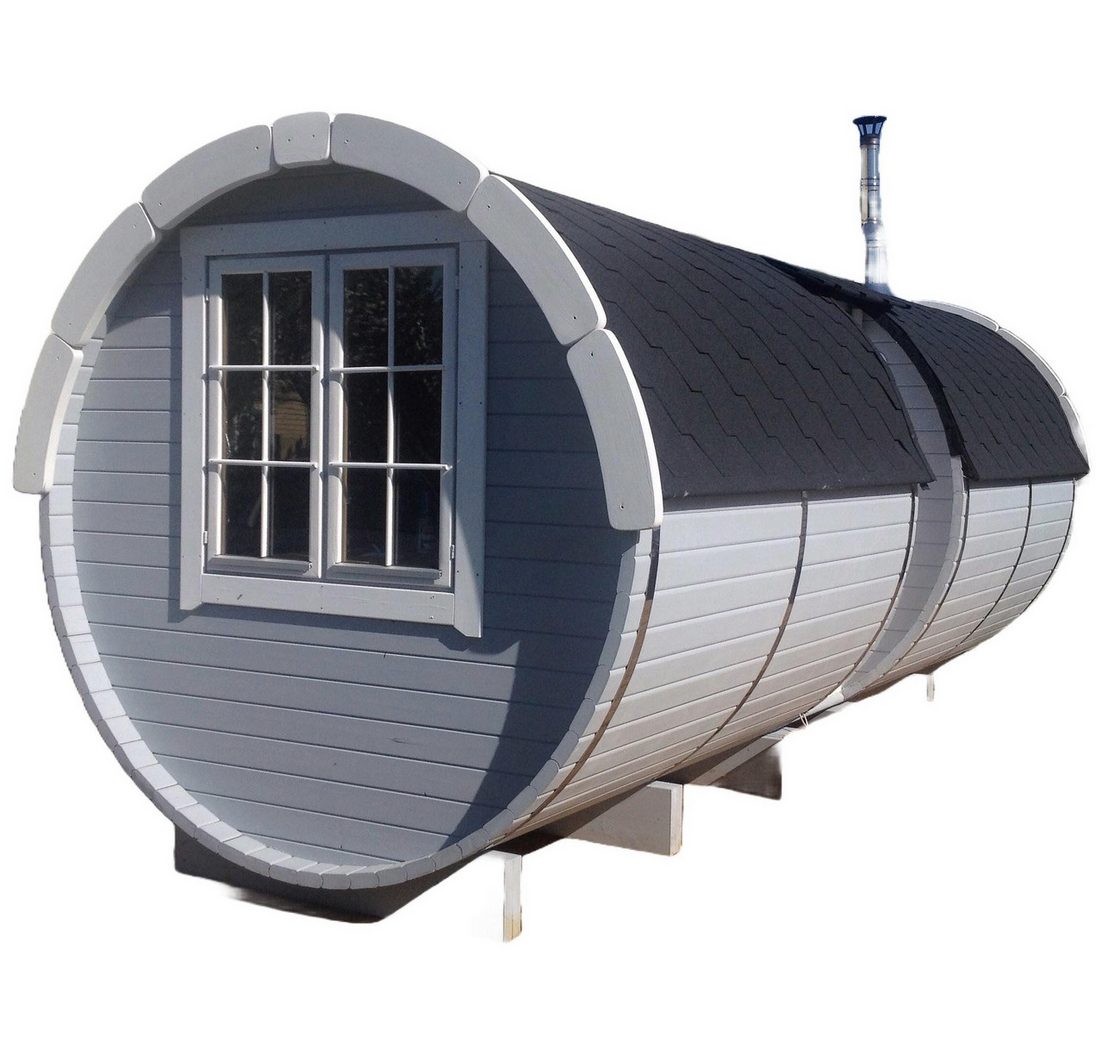 JVmoebel Fasssauna Saunas Fasssauna Trockensauna mit Schindeln und hoher Isolierung