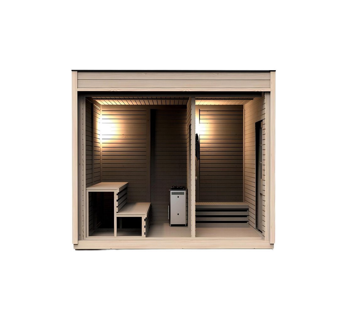 Xlmoebel Saunahaus Holzsauna für den Garten - Trockensauna für entspannende Wellness