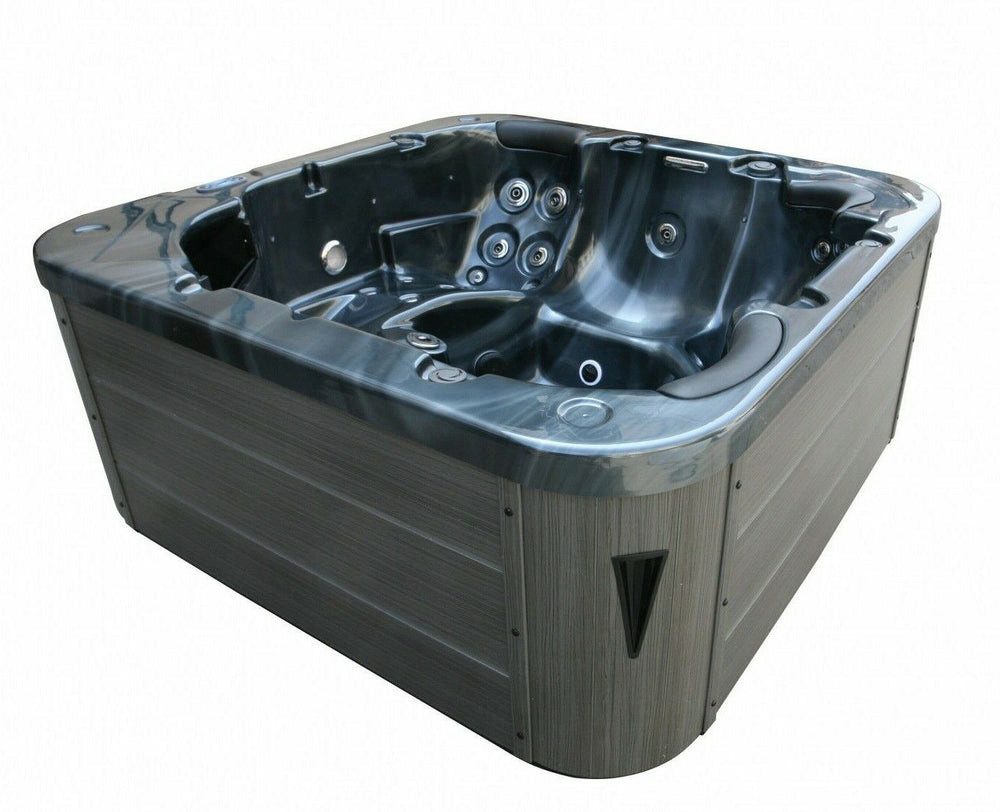 DEKO VERTRIEB BAYERN Whirlpool XXL Luxus SPA LED Whirlpool 215x215 Farblicht Outdoor+Indoor Pool 5 Pe