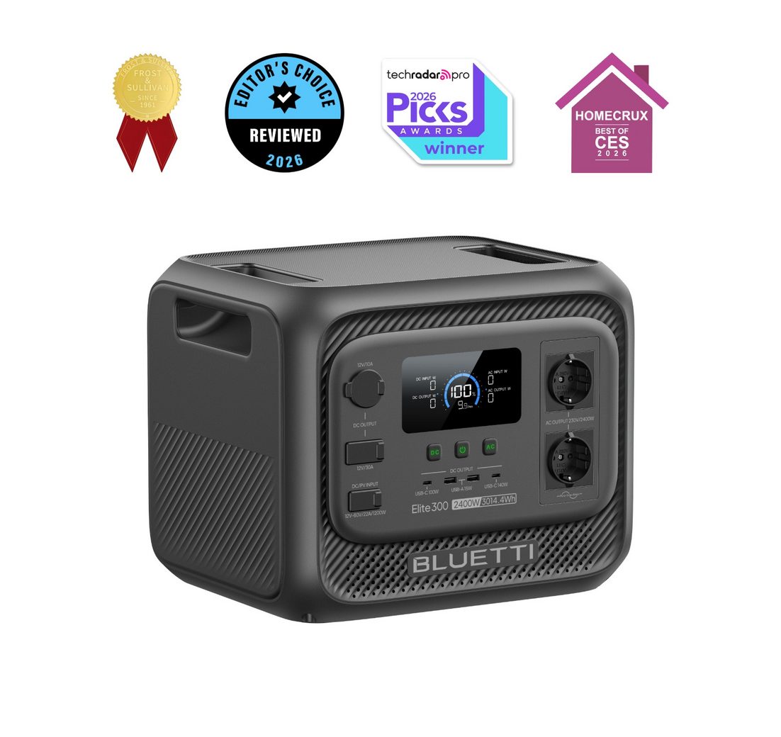 BLUETTI Stromerzeuger Elite 300 2400W/ 3014