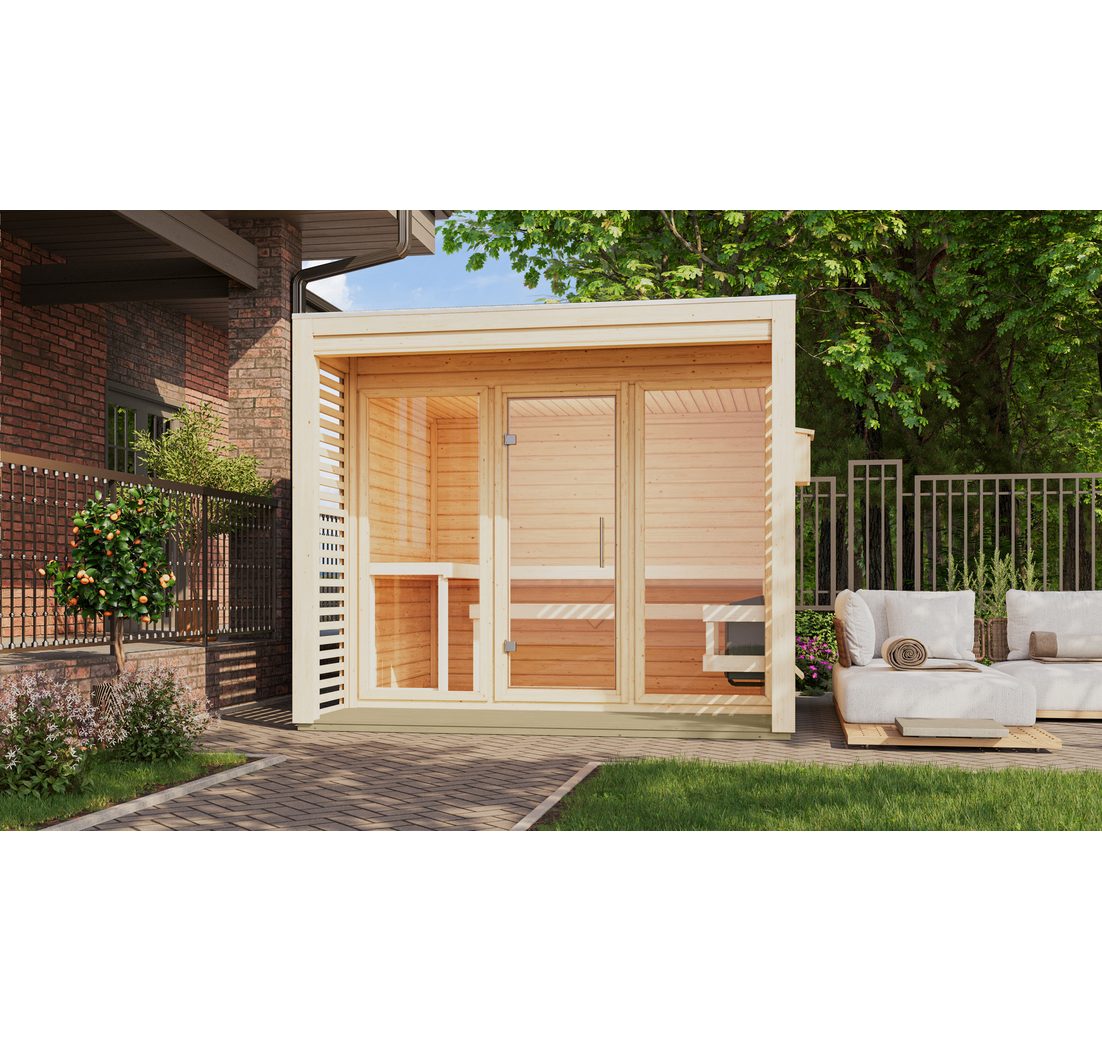 Karibu Saunahaus »Armin 3« naturbelassen