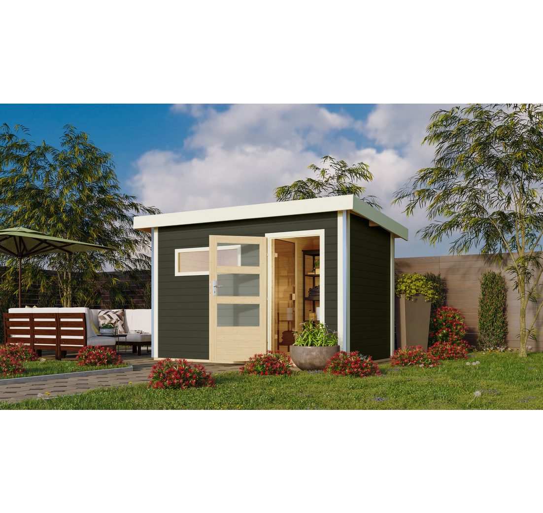 Karibu Saunahaus »Simon 1« mit moderner Tür