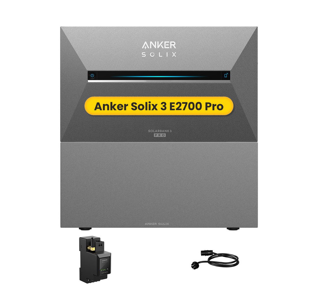 Anker Balkonkraftwerk Anker SOLIX Solarbank 3 E2700 Pro mit Zusatzsakkus und Smartem Zähler