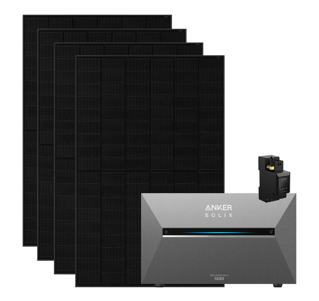 Anker Balkonkraftwerk Solix 1820W Photovoltaikanlage Komplettset mit Solarbank E2700 3 Pro
