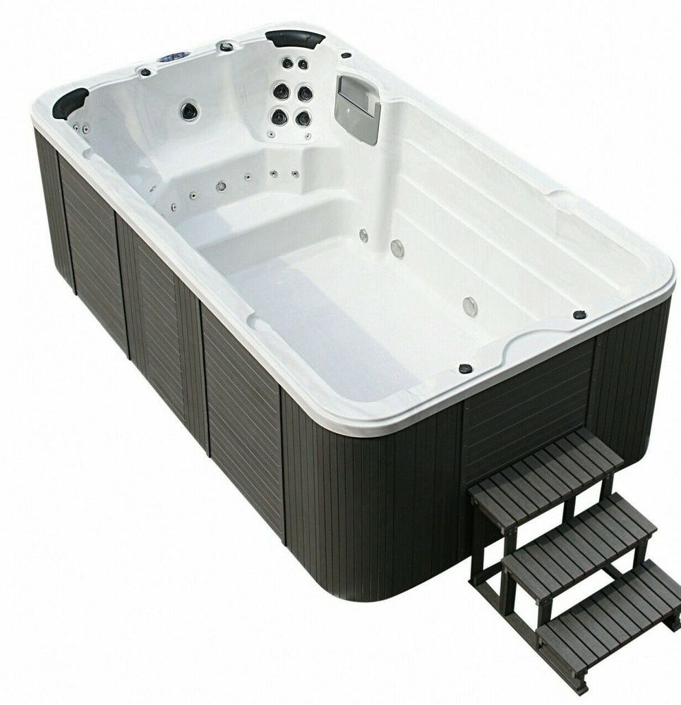DEKO VERTRIEB BAYERN Whirlpool XXL Luxus Led Swim Spa 400x230 Whirlpool Gegenstromanlage Outdoor