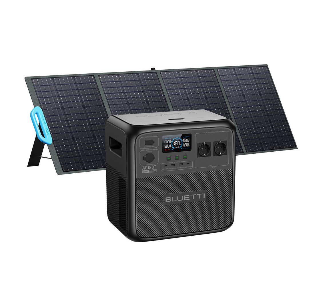BLUETTI Stromerzeuger AC180T Tragbarer Power Generator mit Solarpanel