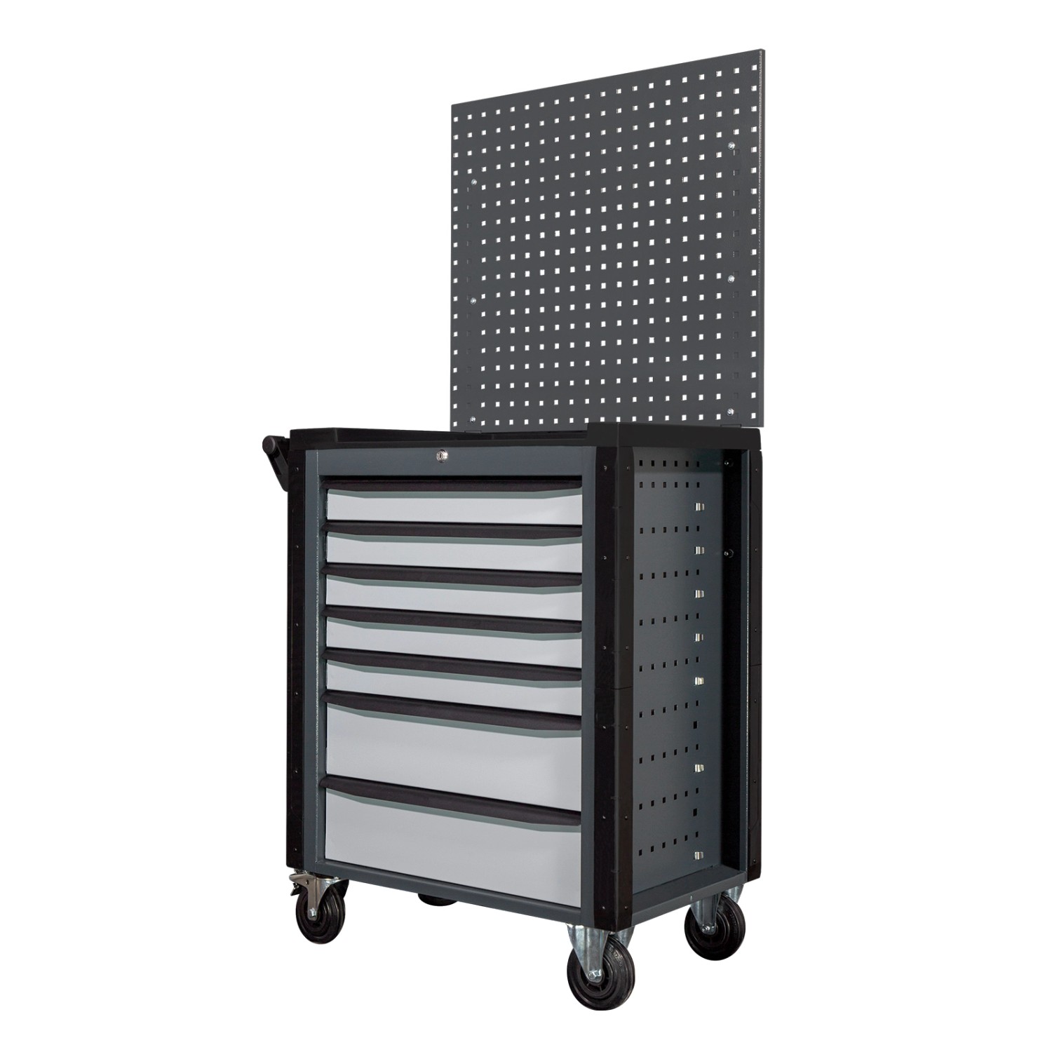 PROREGAL Werkstattwagen Cheetah Plus & Lochplatte 7 Schubladen HxBxT 168