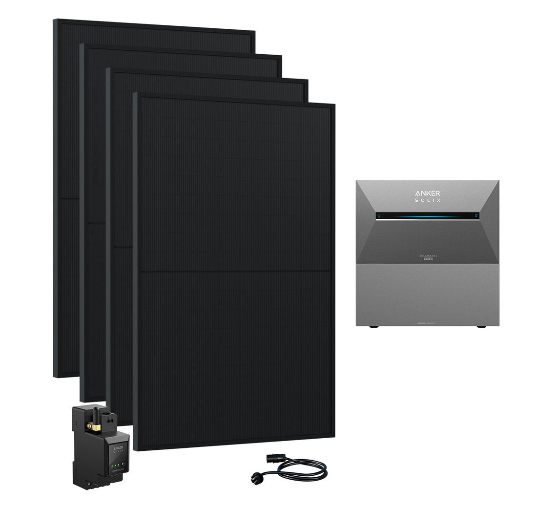 Anker Balkonkraftwerk 1800W Solaranlage Anker SOLIX Solarbank 3 E2700 Pro mit Zusatzakkus