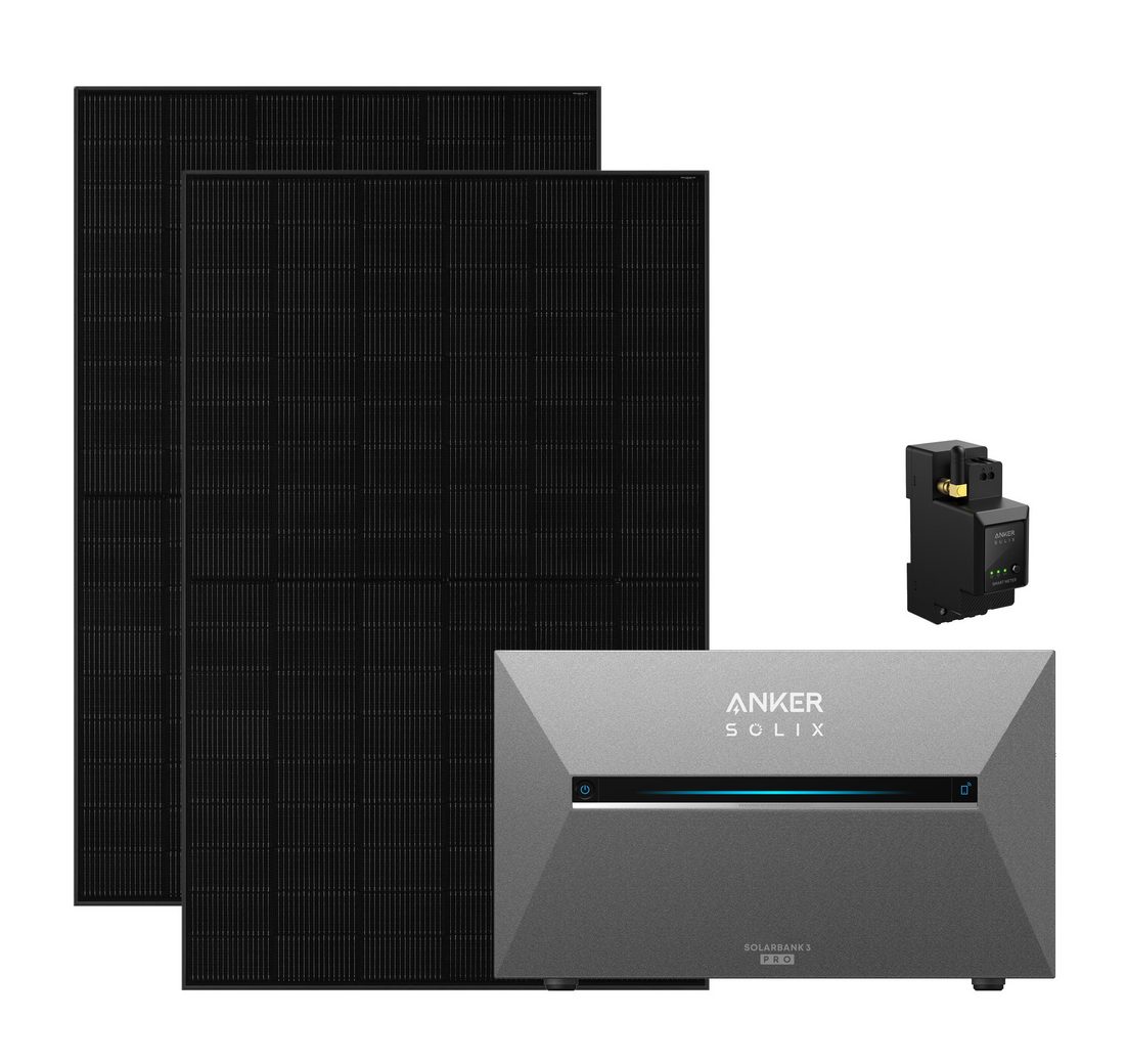 Anker Balkonkraftwerk Solix 910W Photovoltaikanlage Komplettset mit Solarbank E2700 3 Pro
