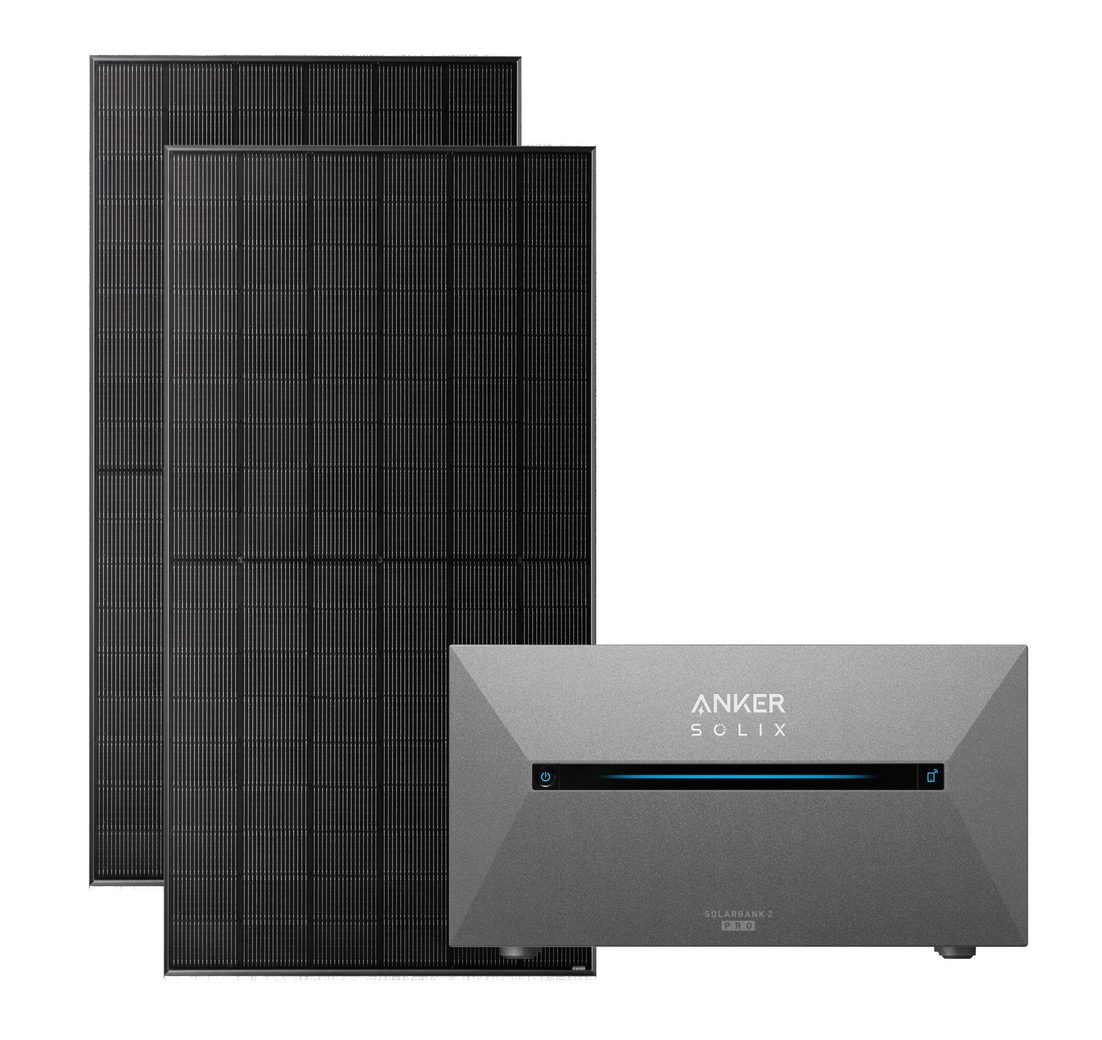 Anker Balkonkraftwerk Solix 1000W Balkonkraftwerk Komplettset mit Solarbank E1600 2 Pro