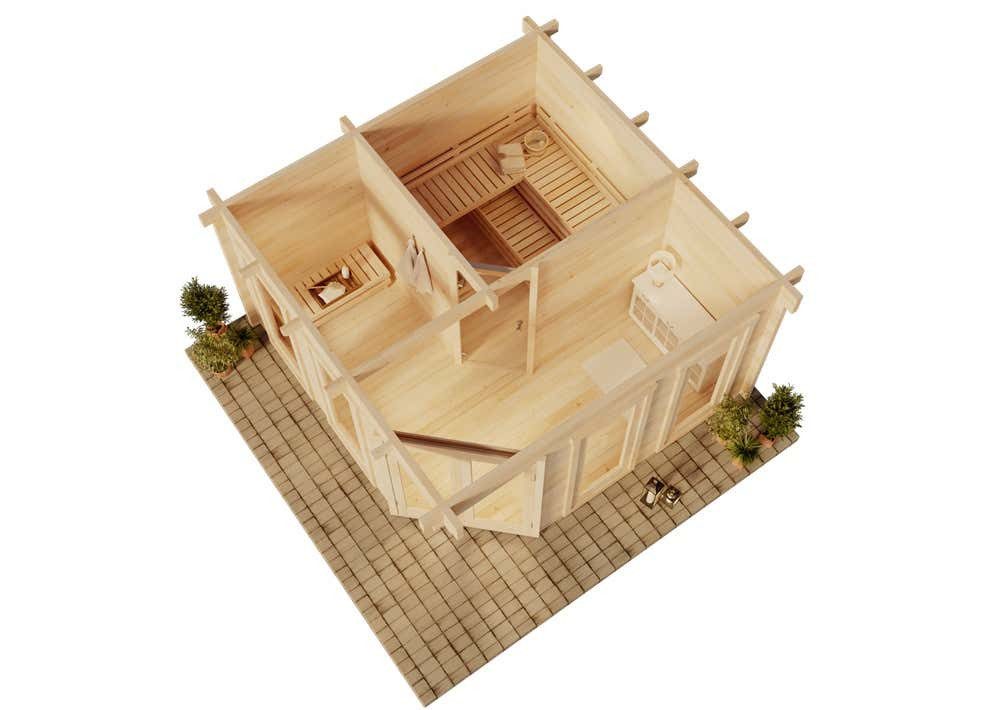 BxTxH: 426 x 426 x 230 cm