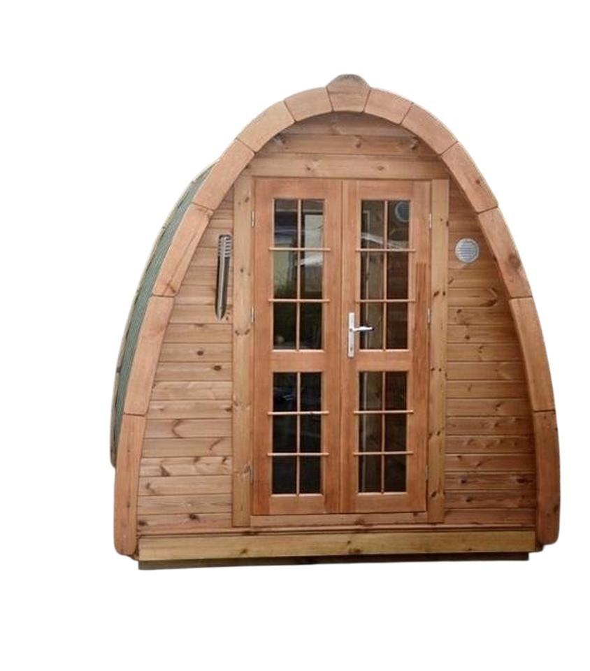 JVmoebel Saunahaus Massivholz-Saunakabine in Braun für entspannende Wellnessmomente