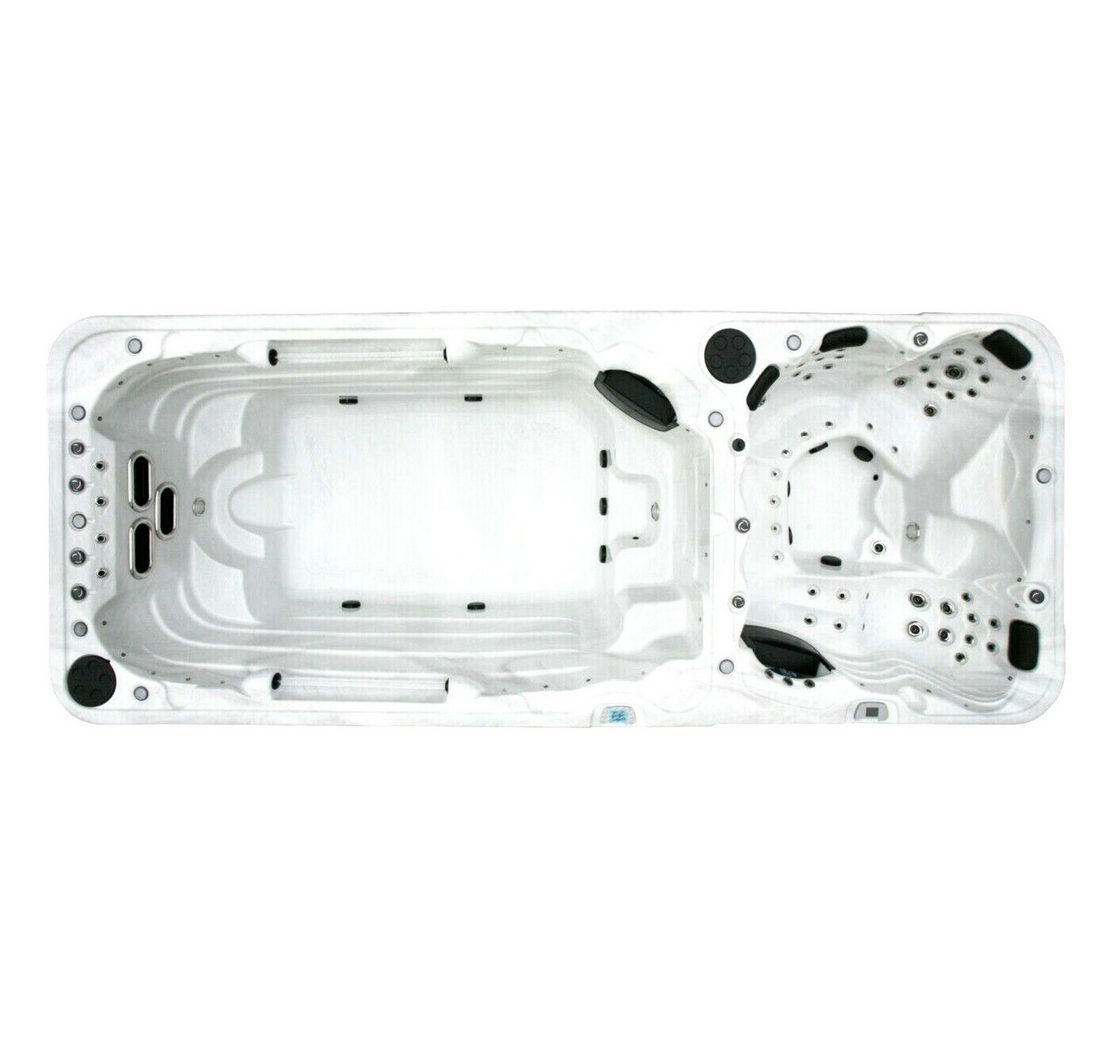 DEKO VERTRIEB BAYERN Whirlpool XXXL Luxus Led Swim Spa 580x230 Whirlpool+Gegenstromanlage Schwimmbeck