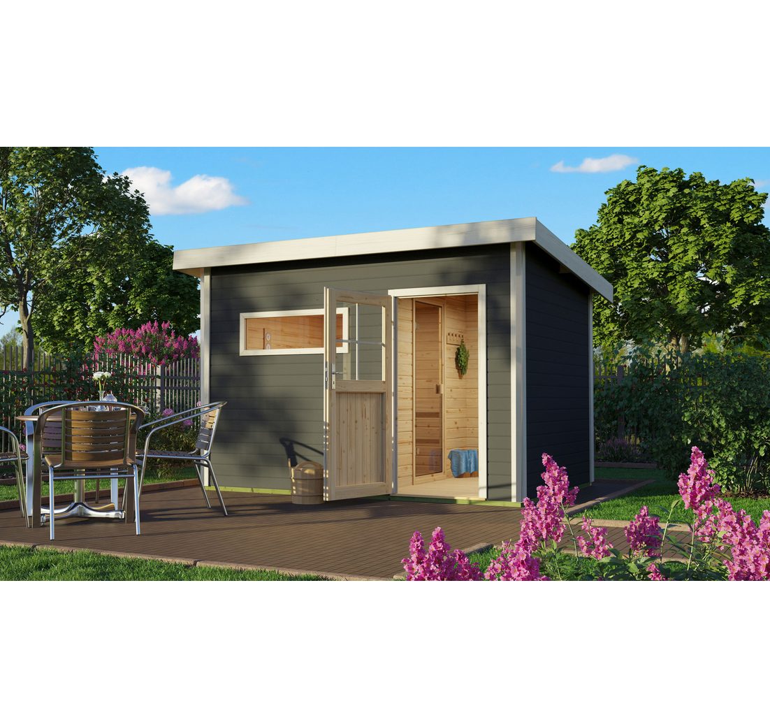 Karibu Saunahaus »Simon 2« mit klassischer Tür