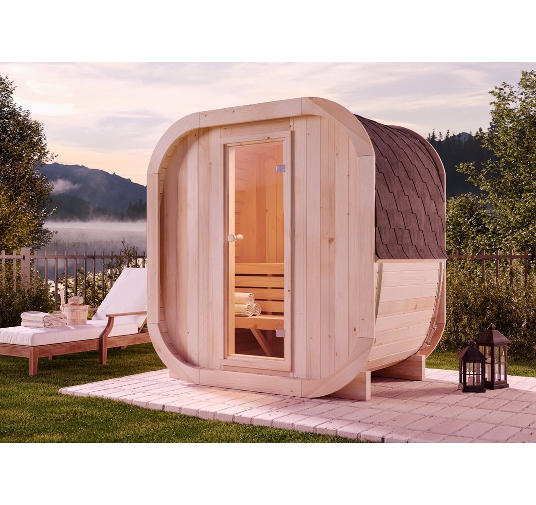FinnTherm Fasssauna ScandiCube Mini XXS