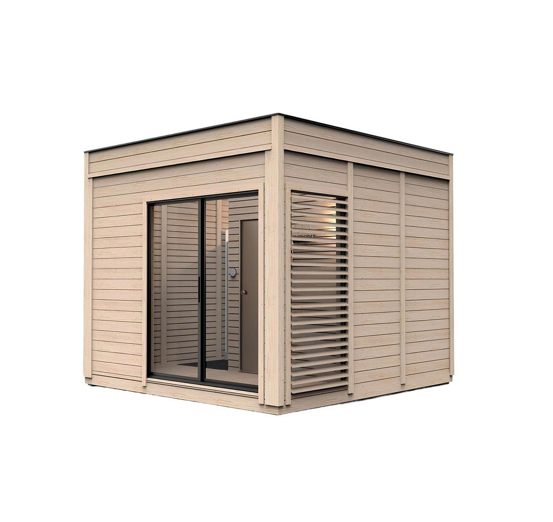 Xlmoebel Saunahaus Gartensauna aus Kiefernholz mit Panorama-Fenstern