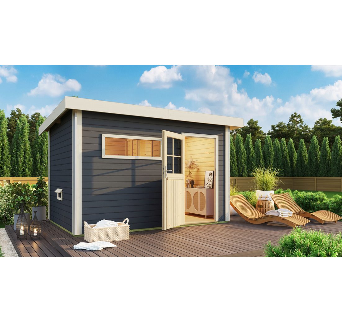 Karibu Saunahaus »Simon 3« mit klassischer Tür