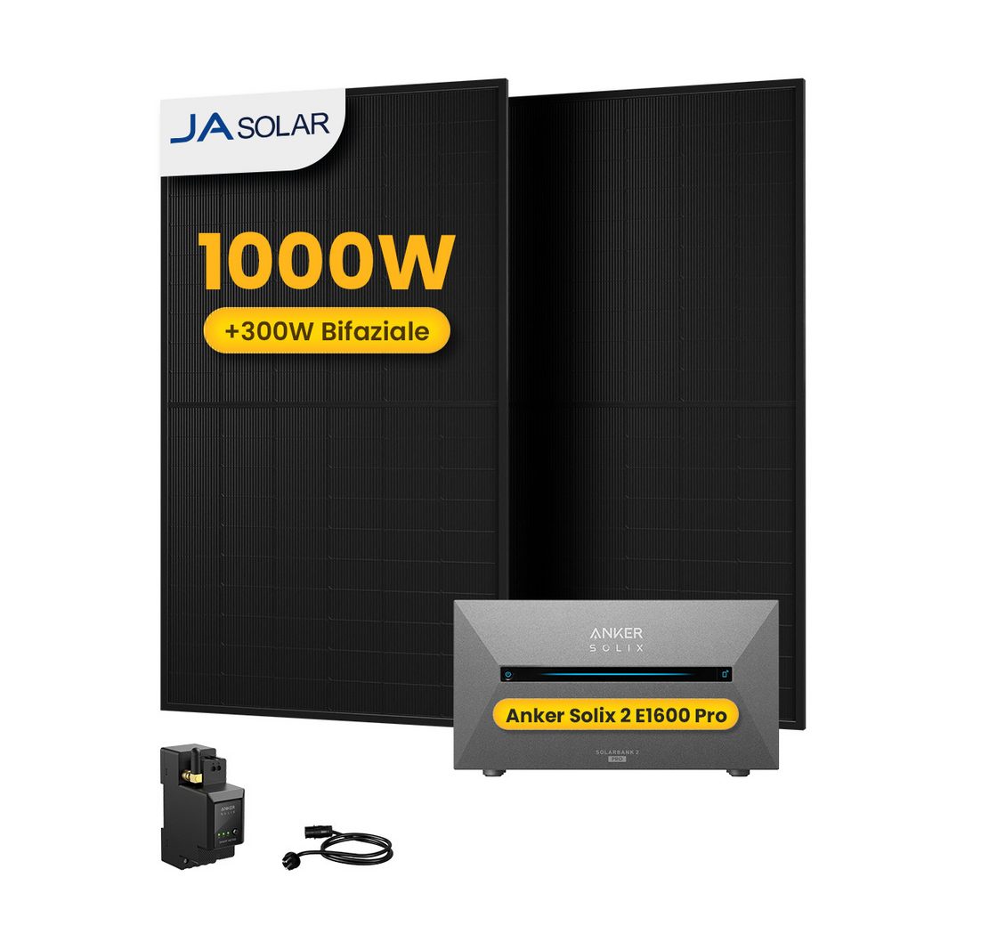 Anker Balkonkraftwerk 1000W Solaranlage Anker Solix Solarbank 2 E1600 Pro Speicher