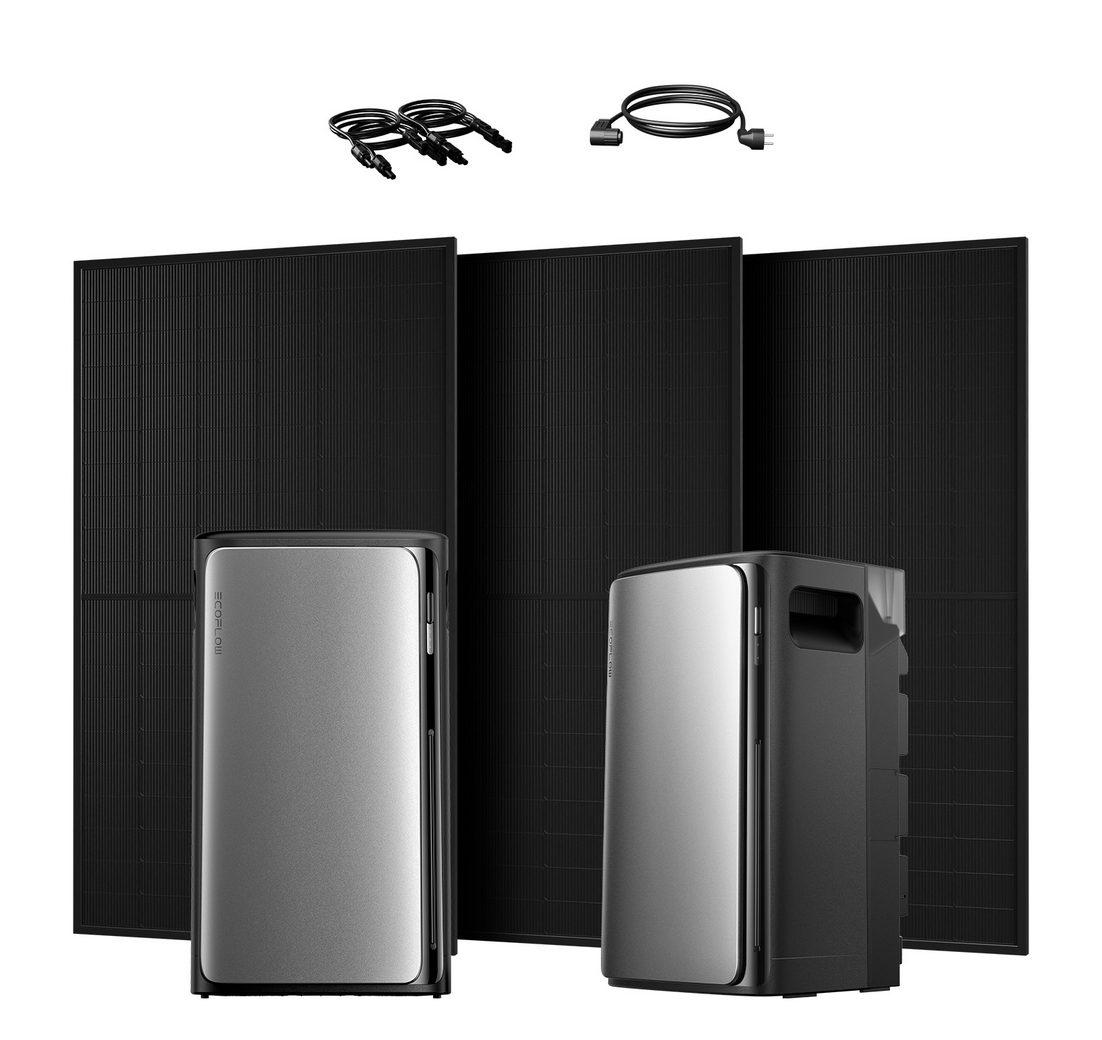 Ecoflow Balkonkraftwerk 1500W ECOFLOW STREAM Pro All-in-One Speicher mit STREAM AC Speicher