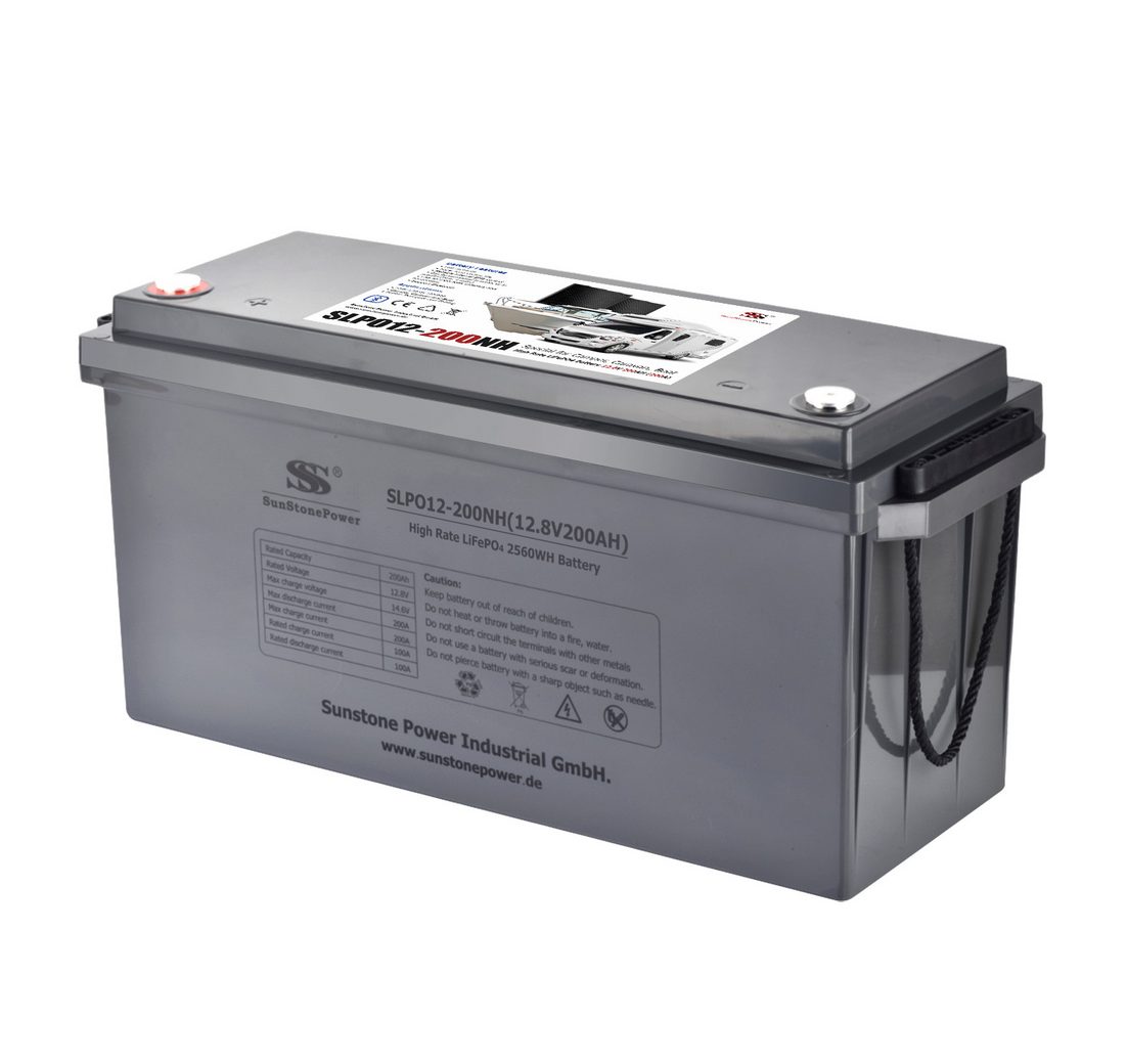 Sunstone Power 12V 200AH LiFePO4 Energiespeicher Batterie 1C Entladung