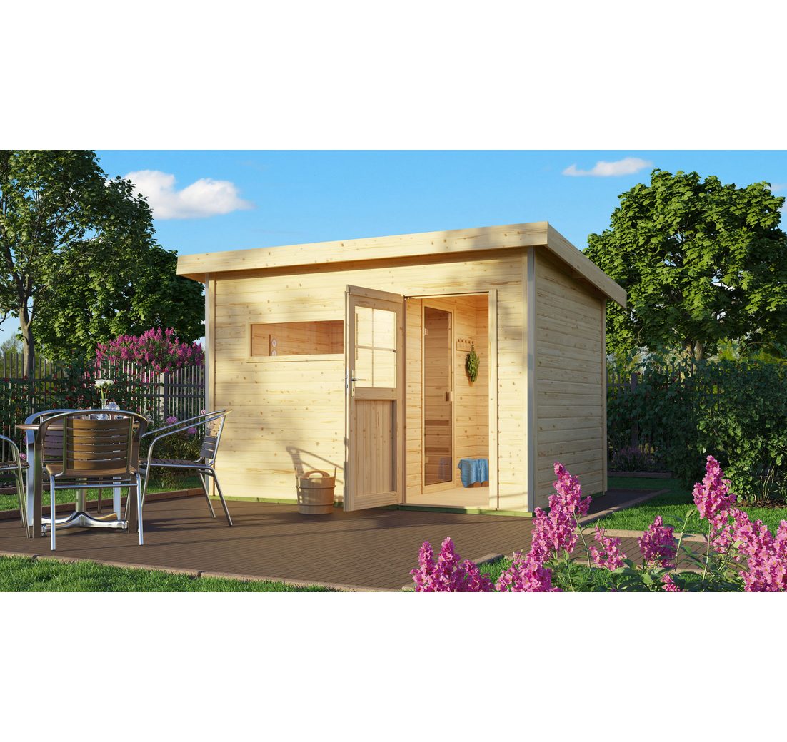 Karibu Saunahaus »Simon 2« mit klassischer Tür