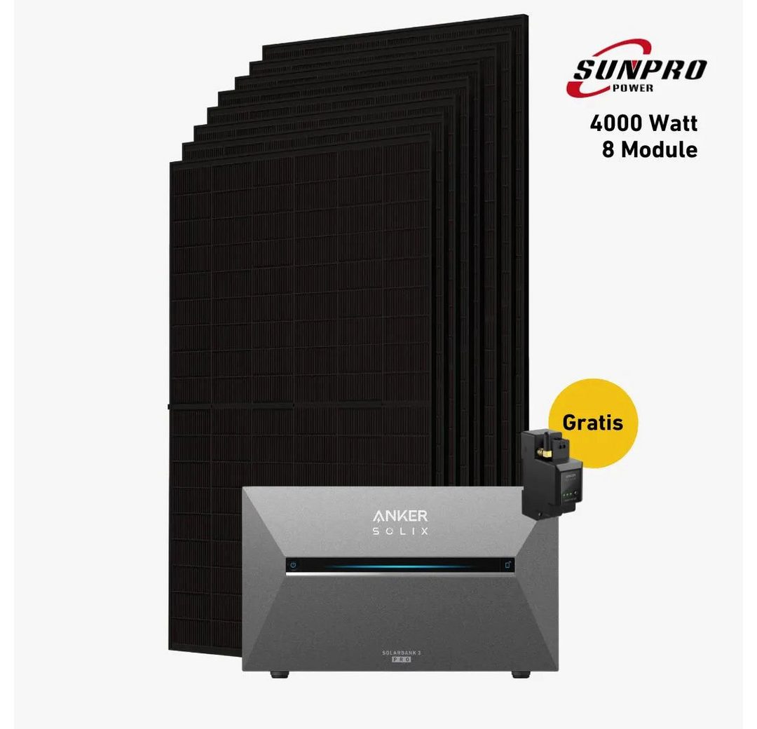 Balkonstrom Balkonkraftwerk 4000W mit Speicher