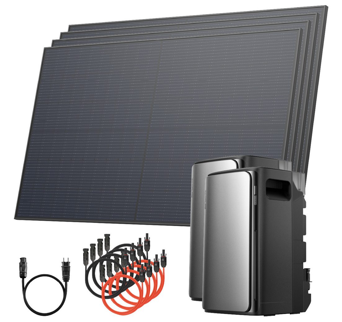 Solarway Balkonkraftwerk mit Akku All in One 2000 Wp / 800 Watt mit 3