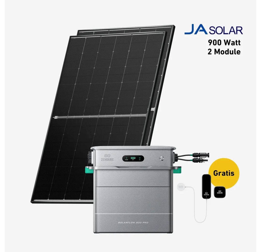 Balkonstrom Balkonkraftwerk 900W + Speicher