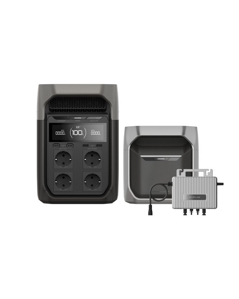 Ecoflow EcoFlow Powerstation Delta 3 mit intelligentem Zusatzakku 1 024 Wh Powerstation