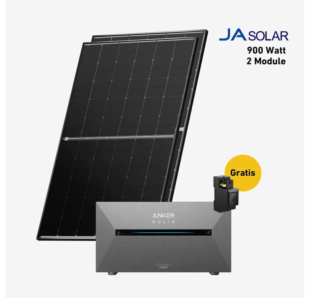 Balkonstrom Balkonkraftwerk 900W mit Speicher