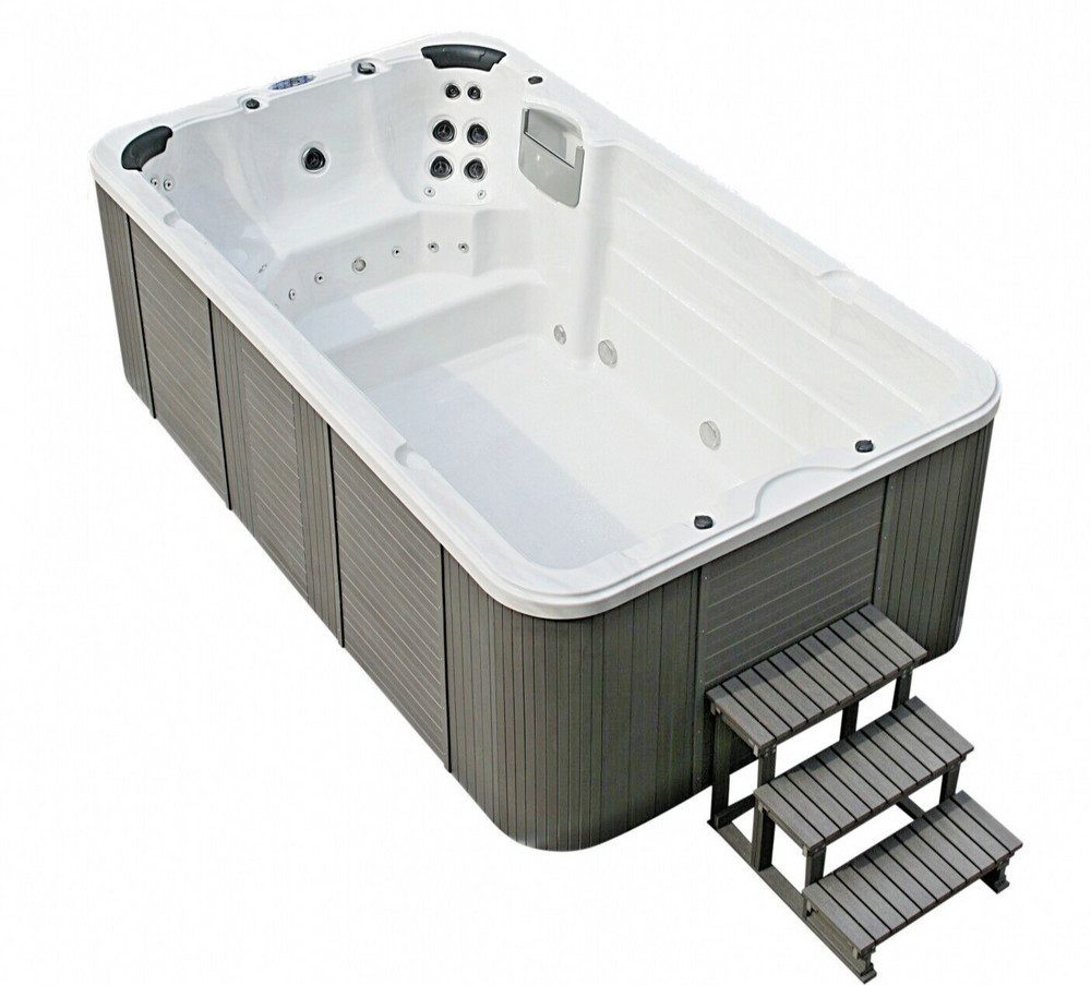 DEKO VERTRIEB BAYERN Whirlpool XXXL Luxus Led Swim Spa 400x230 Whirlpool Gegenstromanlage Outdoor Sch