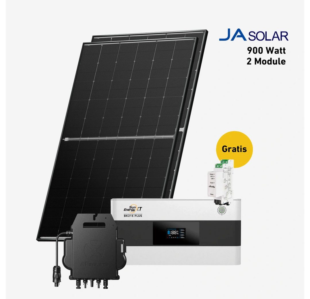 Balkonstrom Balkonkraftwerk 900W + Speicher