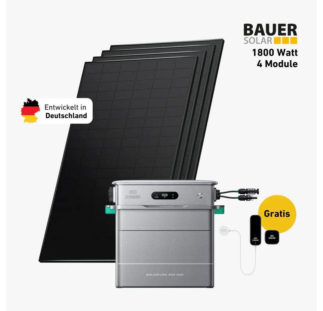 Balkonstrom Balkonkraftwerk 1800W + Speicher