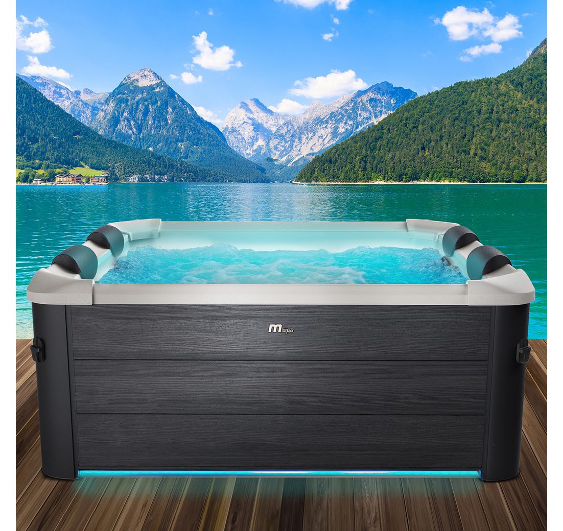BRAST Whirlpool MSpa Oslo & Amber Aero Plus mit Fester Außenwand inkl. LED-Beleuchtung