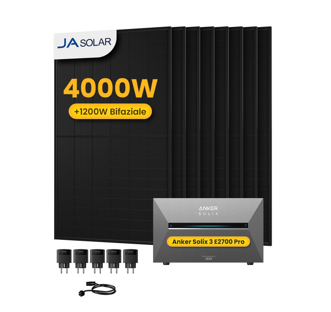 Anker Balkonkraftwerk 4000W Anker SOLIX Solarbank 3 E2700 Pro mit Zusatzsakku und Smart Plug