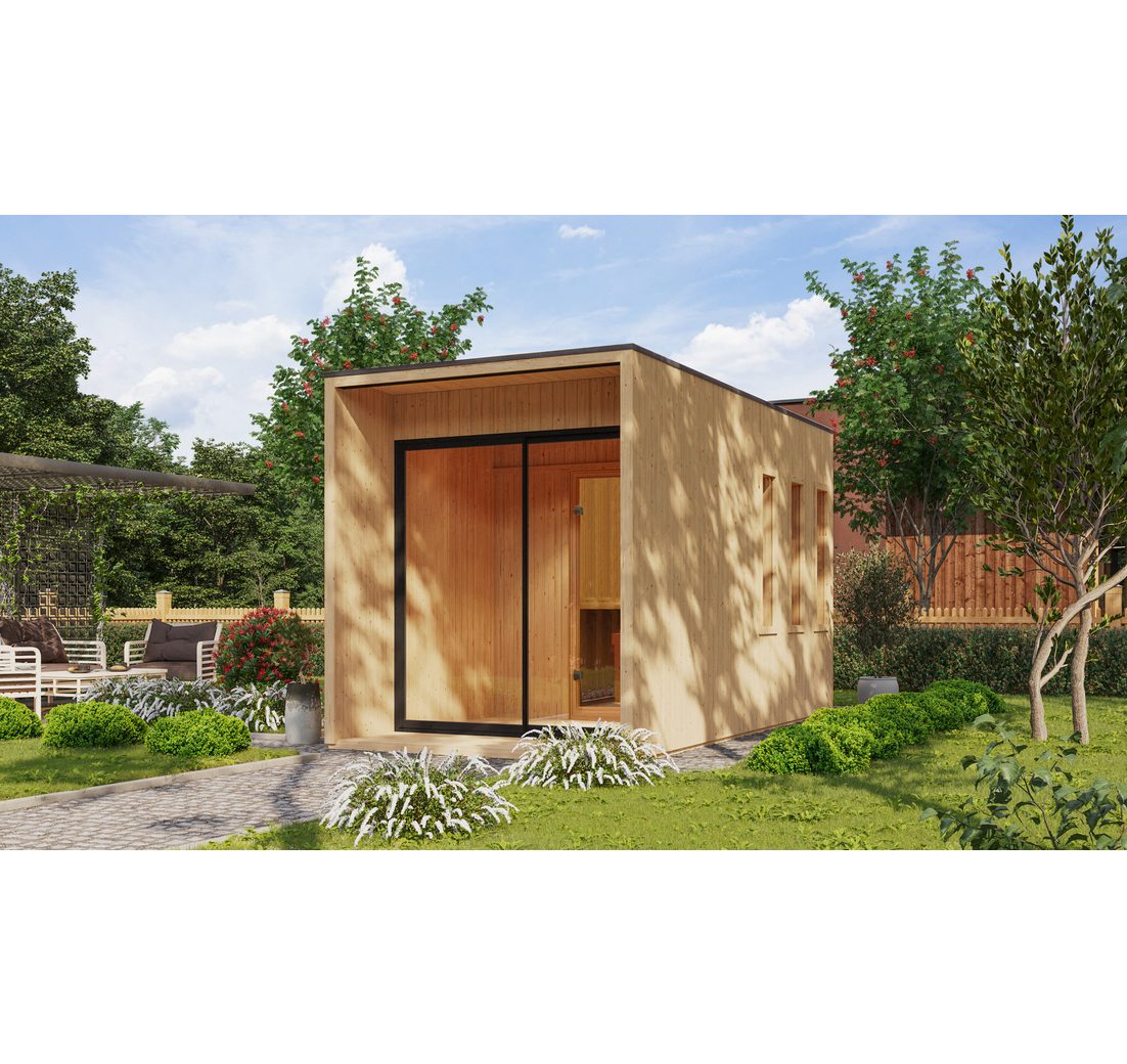 Karibu Saunahaus »Matheo« naturbelassen