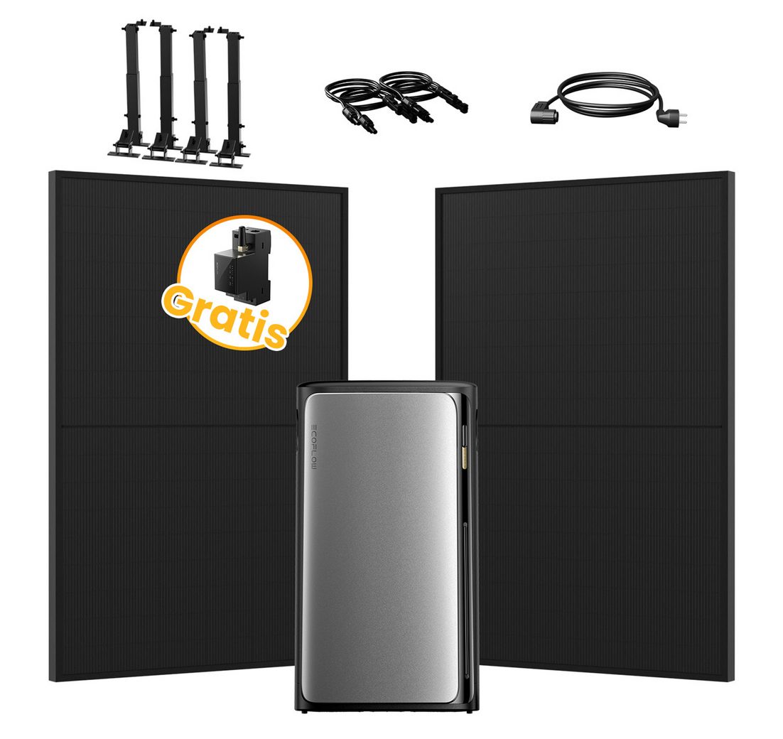 Ecoflow Balkonkraftwerk 900W EcoFlow Stream Ultra All-in-One Speicher mit Halterungen