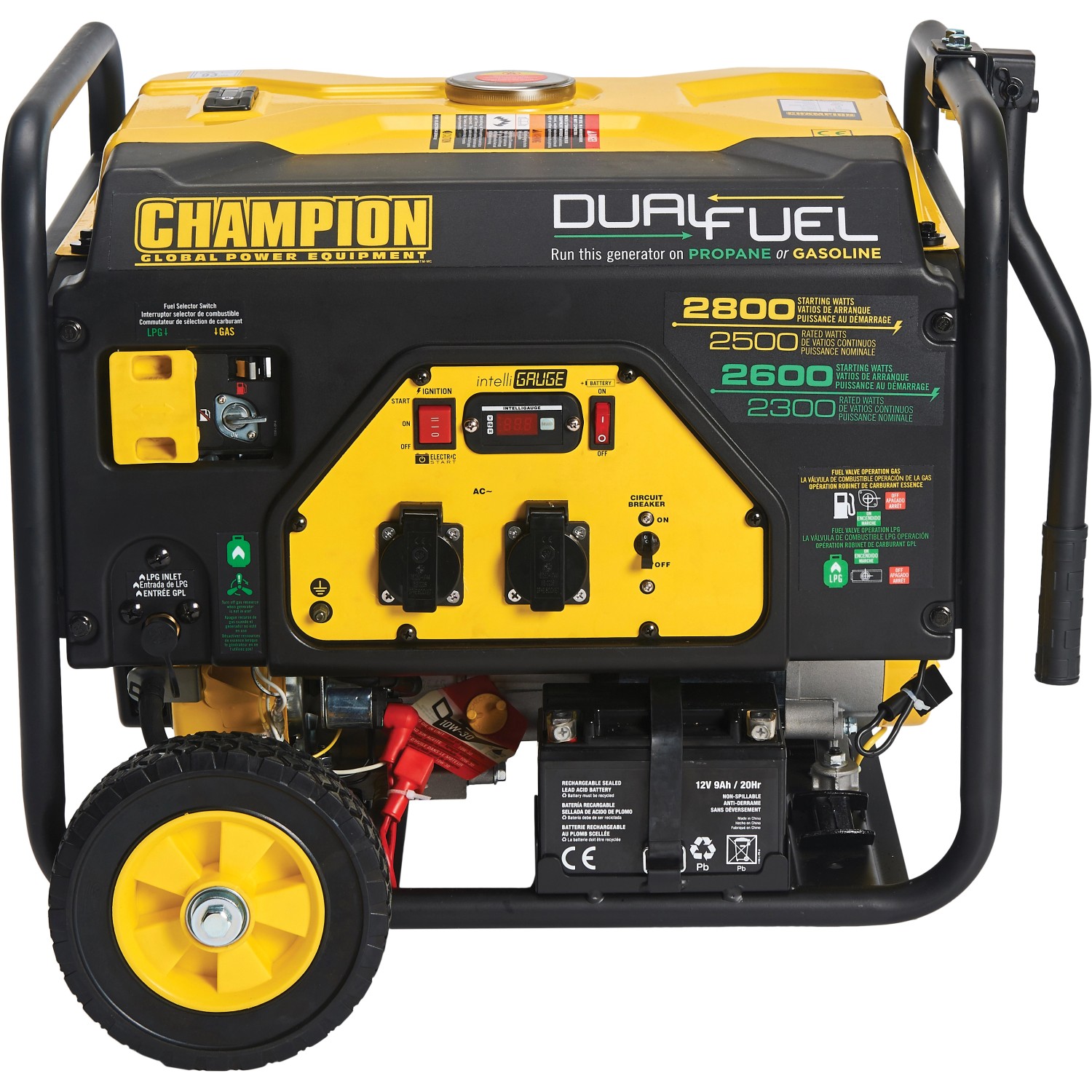 Champion Stromerzeuger AVR Technologie CPG3500E2-DF-EU DualFuel 2800 W