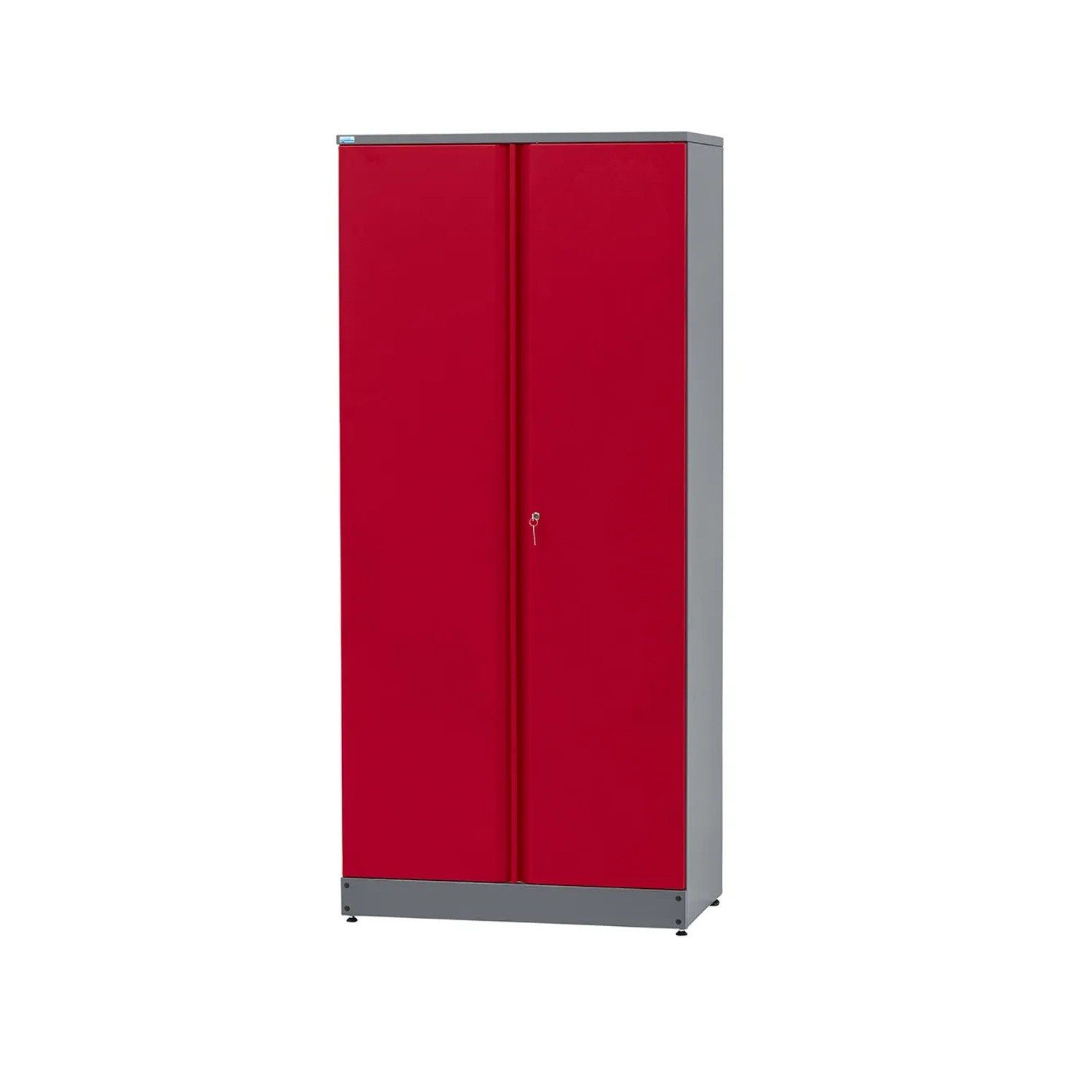 Küpper Materialschrank 2-Türig mit 10 Schubladen 204 x 91 x 45 cm Dunkelrot