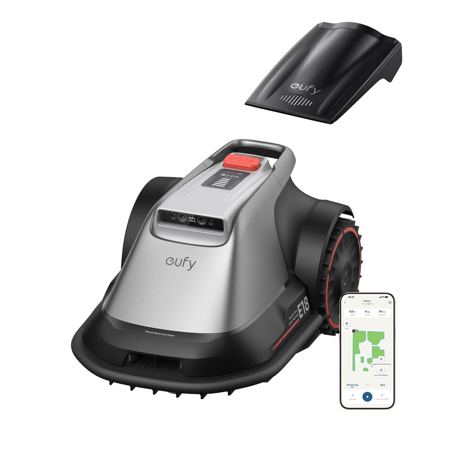 Eufy Mähroboter E18 für Rasenfläche bis 1.200 m²