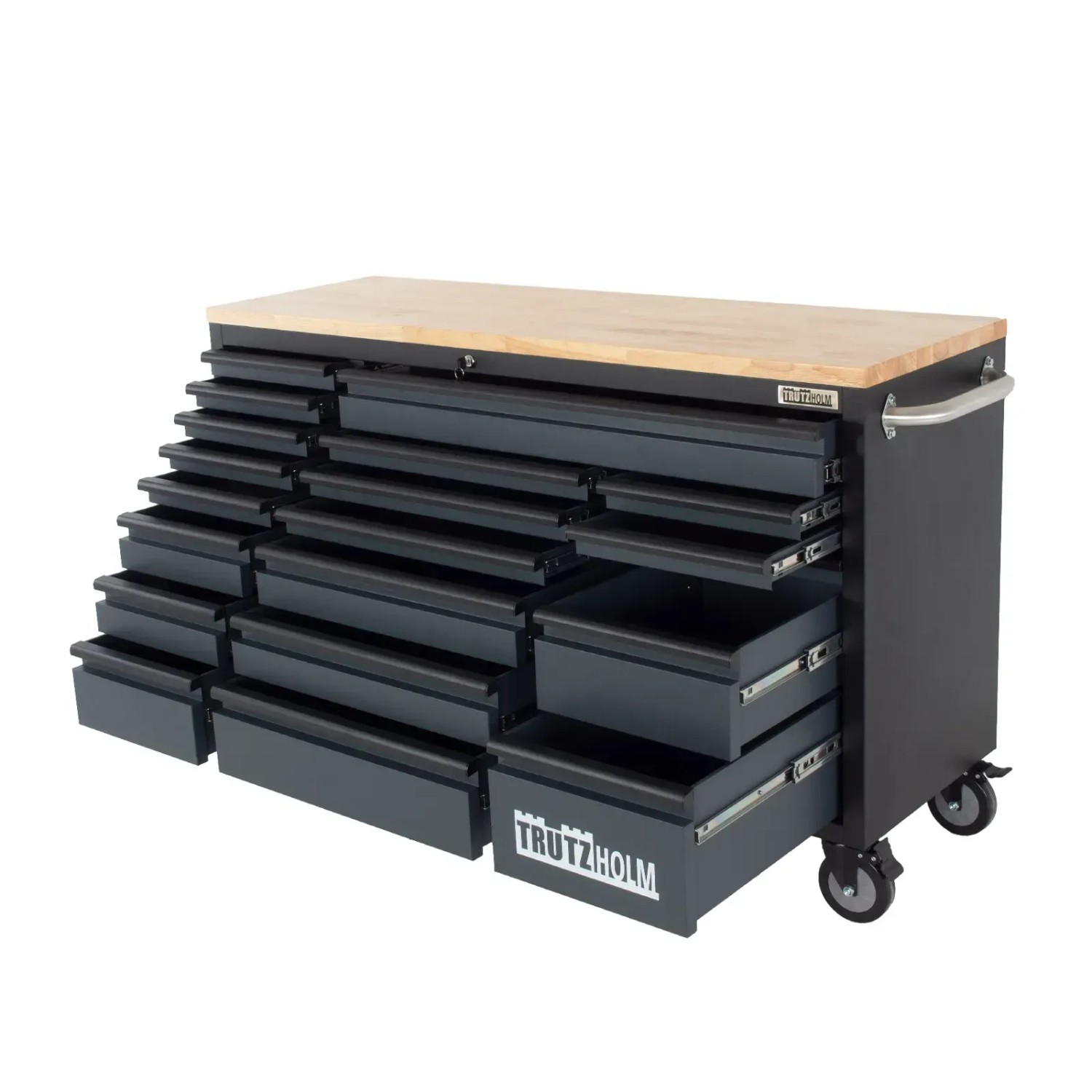 TRUTZHOLM Werkstattwagen Deluxe XXL Unbestückt 160x91 cm 20 Schubladen Anthrazit