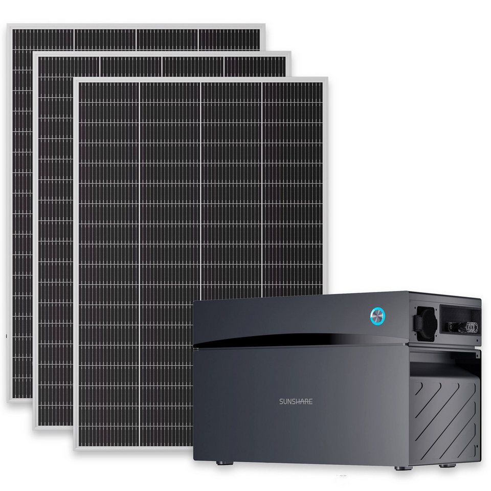 Sunshare Balkonkraftwerk Ray Lite Balkonkraftwerk Set 600 W (3x200W) + 1